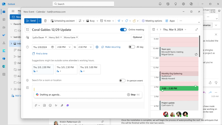 Microsoft Copilot Scheduling Assistant