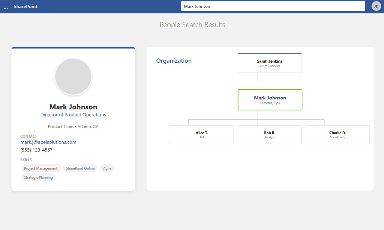 SP Intranet EmployeeDirectory web - SharePoint Intranet