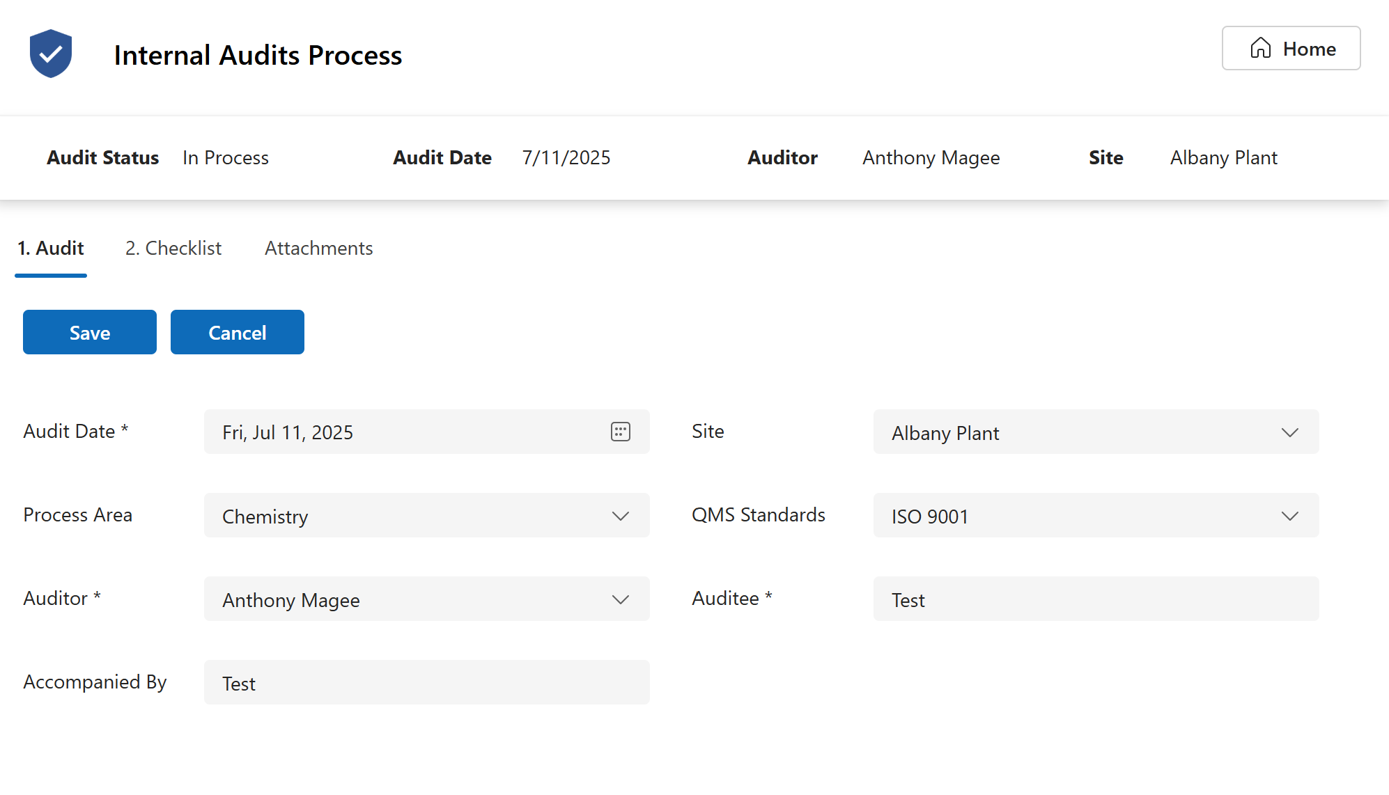 qms module internal audits - QMS Share Hub